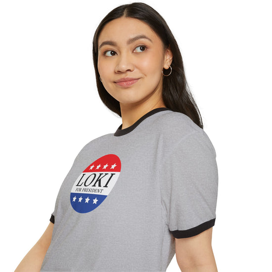 Loki For President Ringer T-Shirt - Fandom-Made