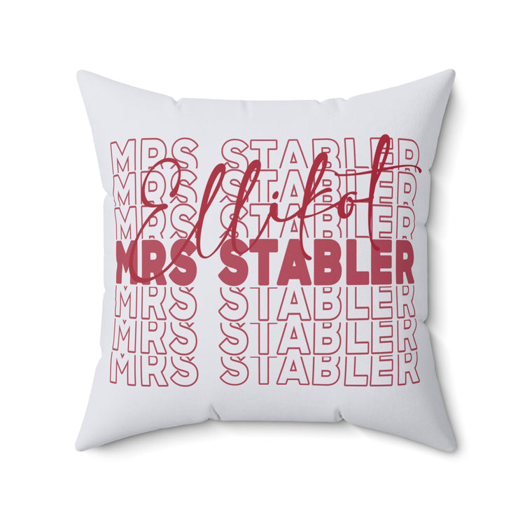 Mrs. Elliot Stabler Faux Suede Square Pillow