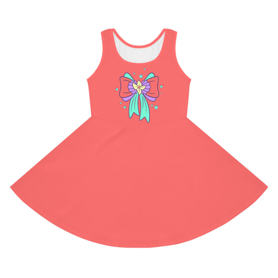 Ariel Bow Girls' Sleeveless Sundress - Fandom-Made