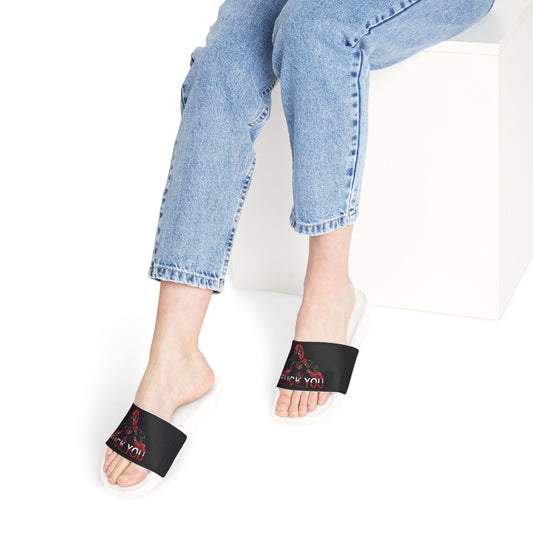 Deadpool Fuck Love Women's Slides - Fandom-Made