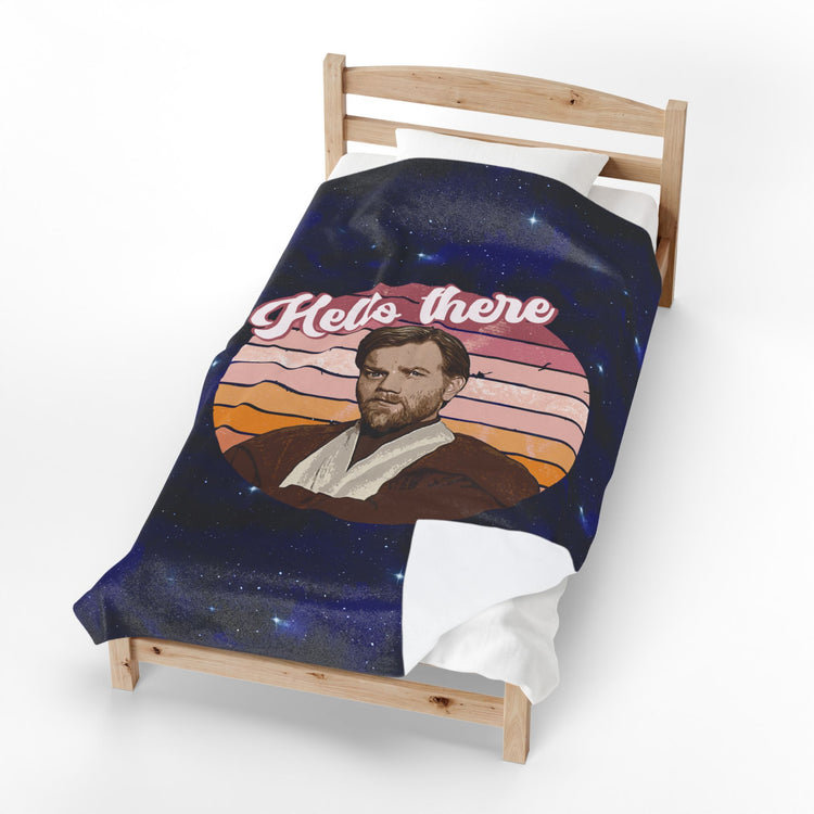 Hello There Velveteen Plush Blanket