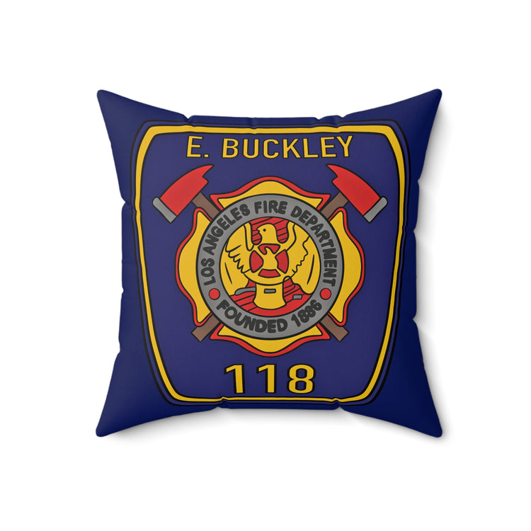 Buckley Badge Faux Suede Pillow