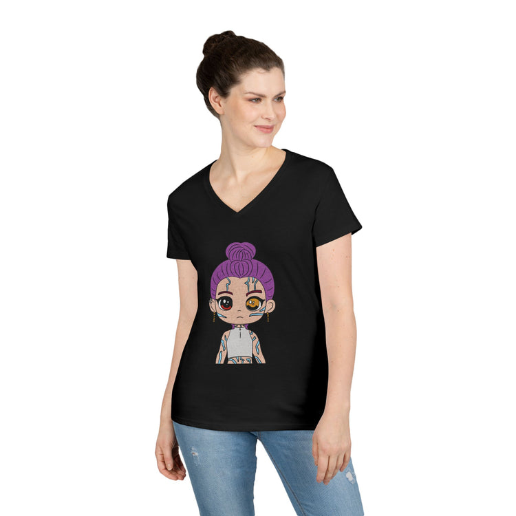 Rumi Demon Ladies' V-Neck Tee