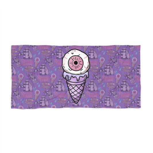 Eyeball Cone Beach Towel - Fandom-Made
