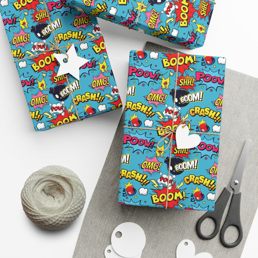 Comic Sounds Gift Wrap