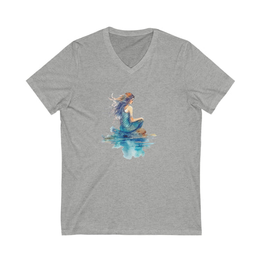 Mermaid Thoughts V-Neck Tee - Fandom-Made
