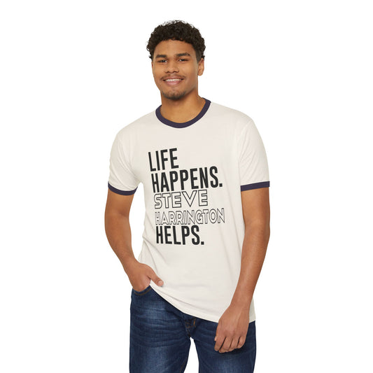 Life Happens Steve Harrington Helps T-Shirt - Fandom-Made