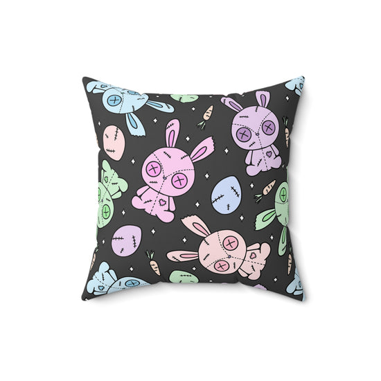 Zombie Bunnies All-Over Print Square Pillow - Fandom-Made