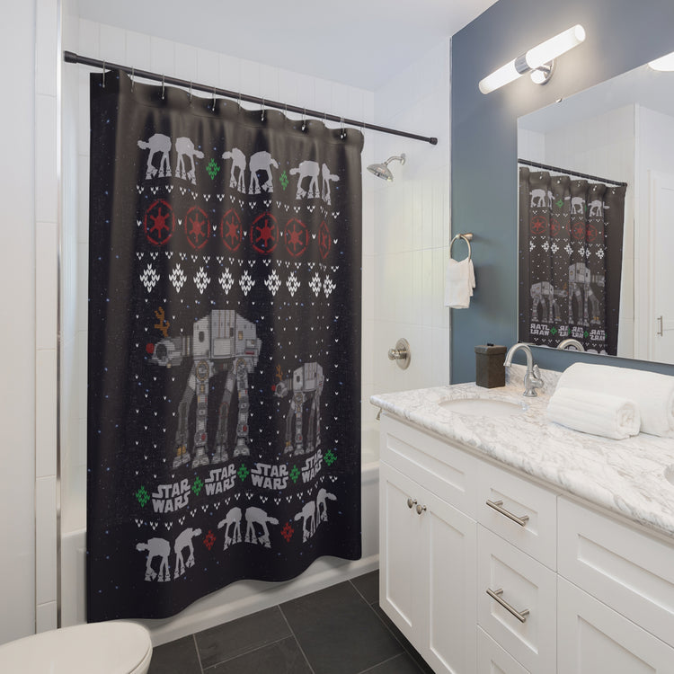 Ata Boy Ugly Christmas Shower Curtain