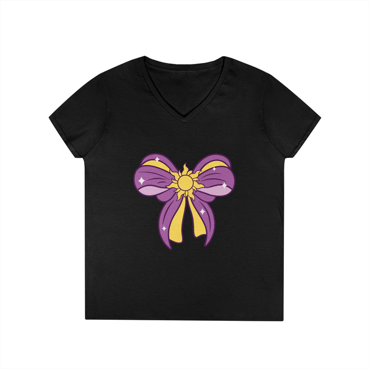 Rapunzel Bow Ladies' V-Neck Tee