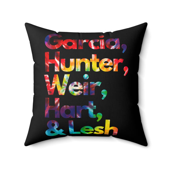 Grateful Names Square Pillow - Fandom-Made