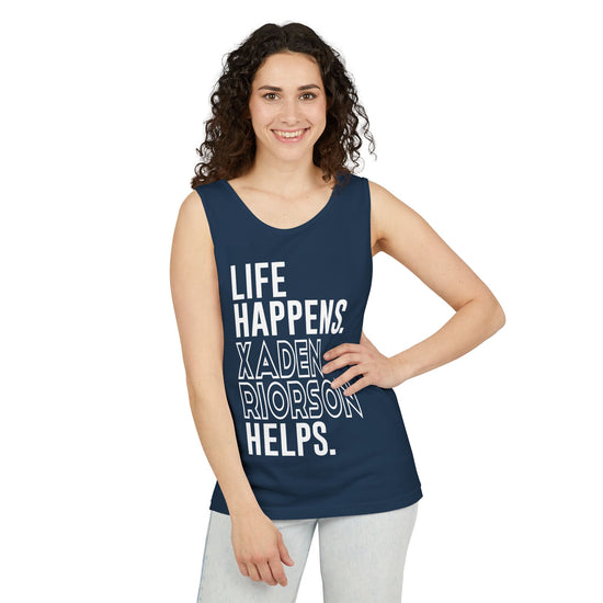 Life Happens Xaden Riorson Helps Unisex Garment-Dyed Tank Top - Fandom-Made