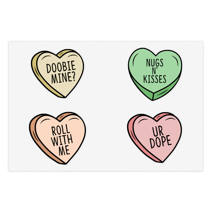 Stoner Conversation Hearts Sticker Sheets - Fandom-Made