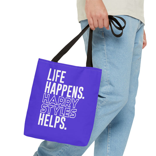 Life Happens Harry Styles Helps Tote Bag