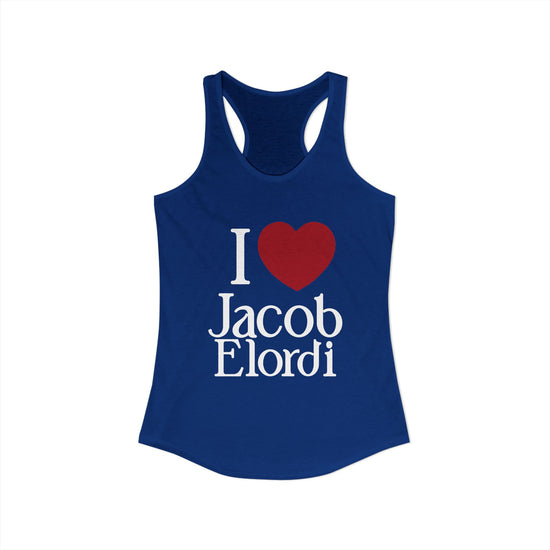 I Love Jacob Elordi Women's Ideal Racerback Tank - Fandom-Made