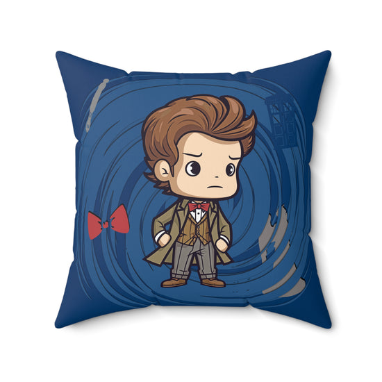 Timey Wimey Eleventh Doctor Square Pillow - Fandom-Made