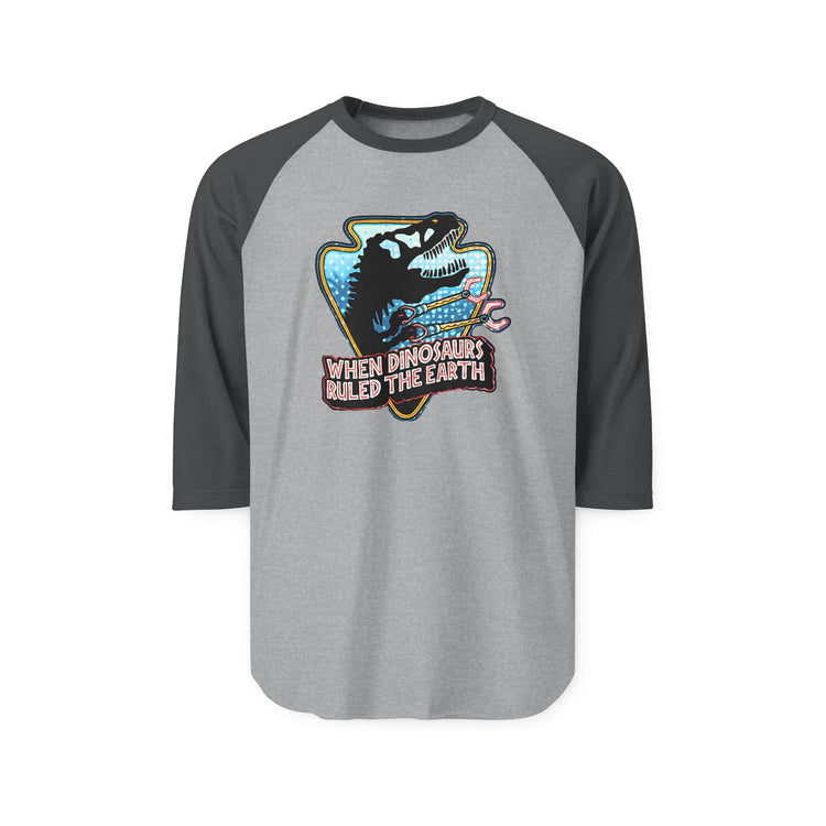 When Dinos Ruled 3/4 Raglan Shirt