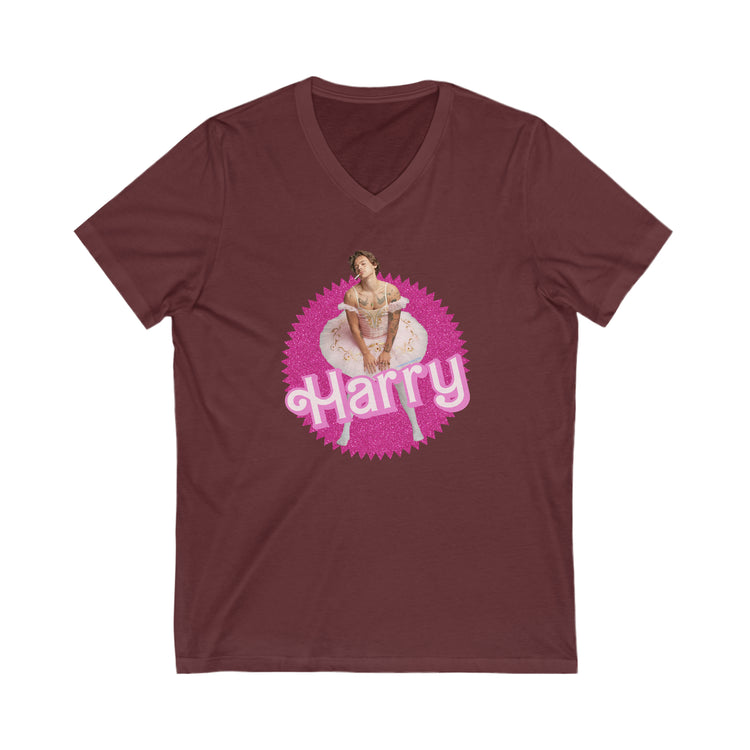 Harry Styles Barbie V-Neck Tee - Fandom-Made