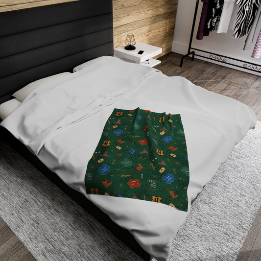 Hogwarts Slytherin House Blanket - Fandom-Made