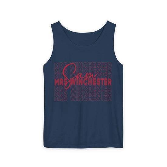 Mrs. Sam Winchester Unisex Garment-Dyed Tank Top - Fandom-Made
