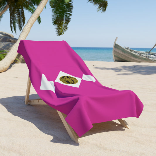 Pink Power Ranger Beach Towel - Fandom-Made