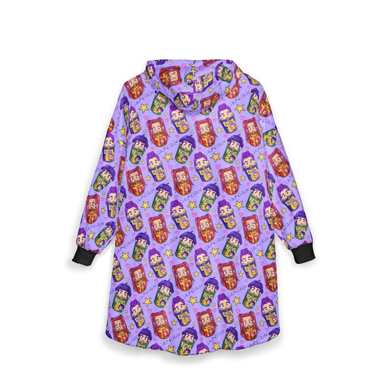 Ramen Girls Unisex Hooded Blanket - Fandom-Made
