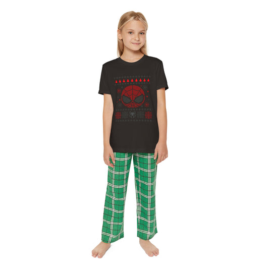 Spiderman Ugly Christmas Sweater Youth Short Sleeve Holiday Outfit Set - Fandom-Made