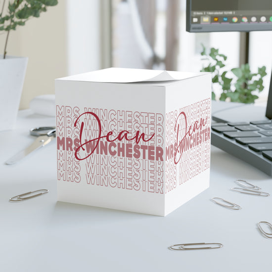 Mrs. Dean Winchester Note Cube - Fandom-Made