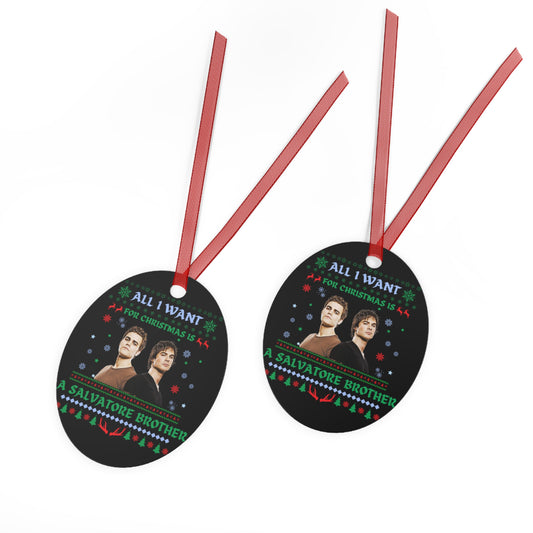 All I Want For Christmas Is a Salvatore Brother Ornament