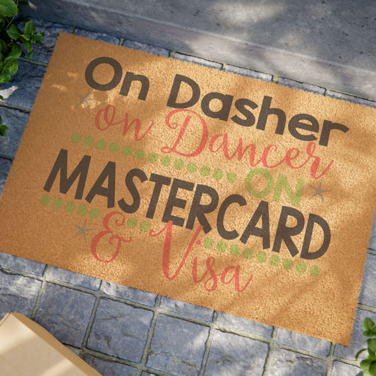 On Dasher On Dancer Doormat