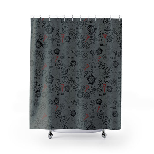 Supernatural Symbols All-Over Print Shower Curtains - Fandom-Made