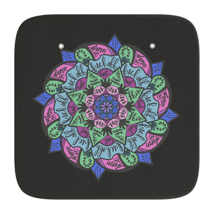 Profanities Mandala Car Sun Shades - Fandom-Made