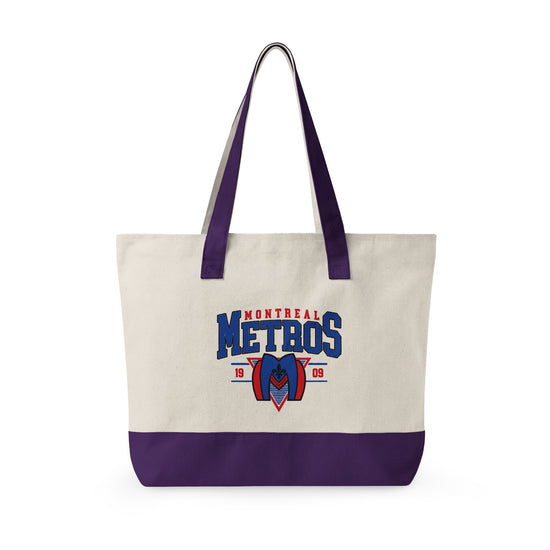 Montreal Metros Zippered Canvas Tote - Fandom-Made
