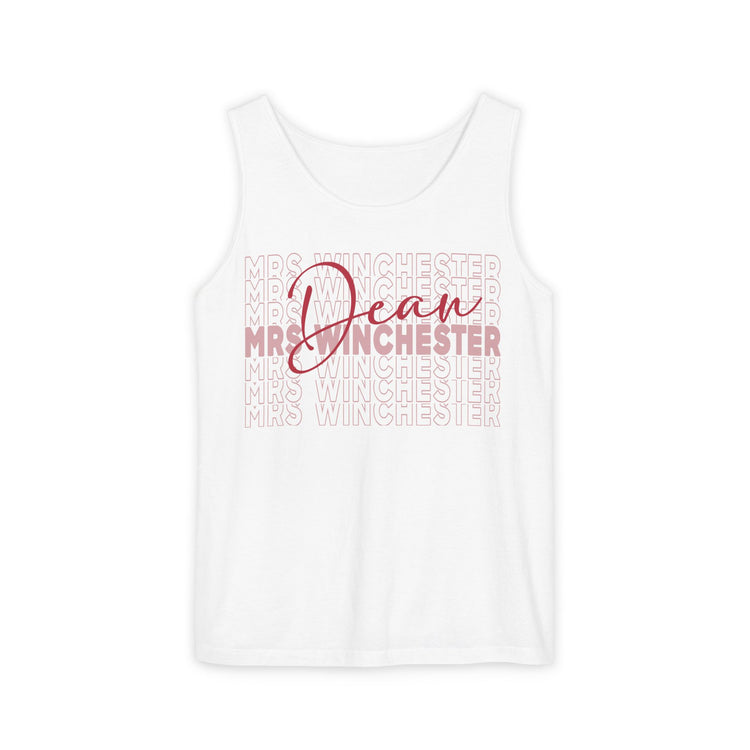 Mrs. Dean Winchester Unisex Garment-Dyed Tank Top - Fandom-Made