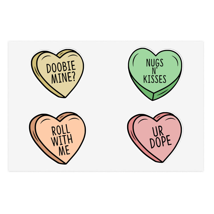 Stoner Conversation Hearts Sticker Sheets - Fandom-Made