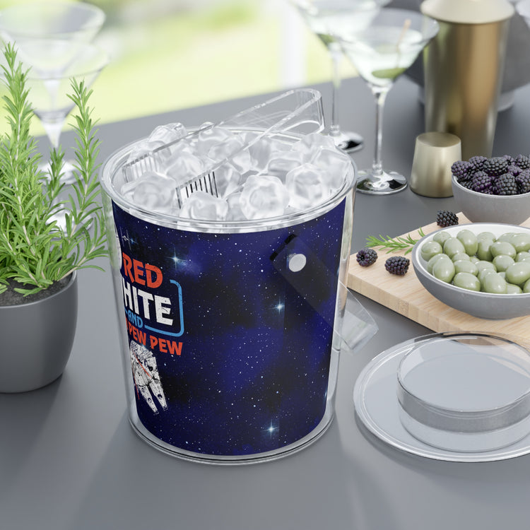 Red White Pew Pew Ice Bucket