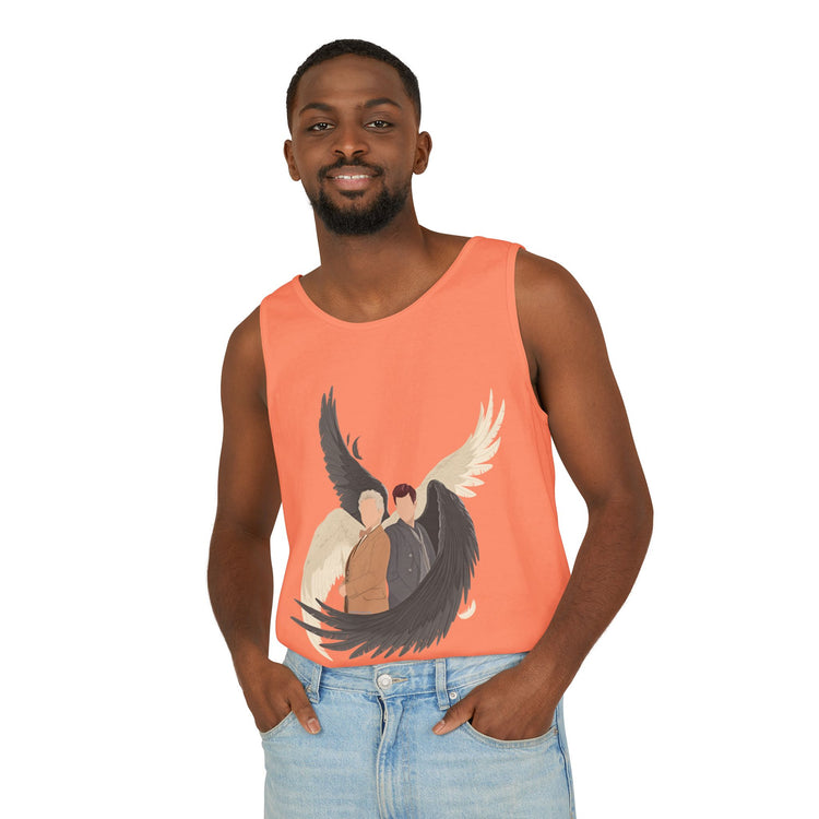 Good Omens Duo Unisex Garment-Dyed Tank Top