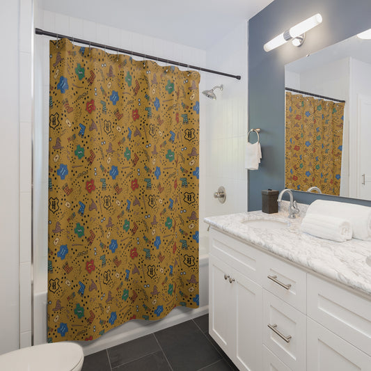 Hogwarts Hufflepuff House Shower Curtain - Fandom-Made