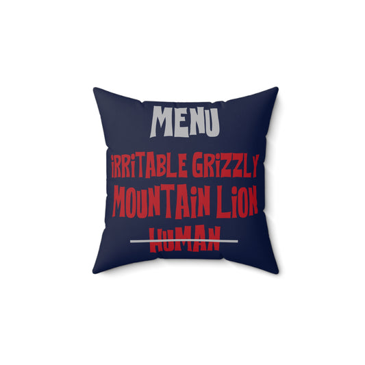 Twilight Menu Square Pillow