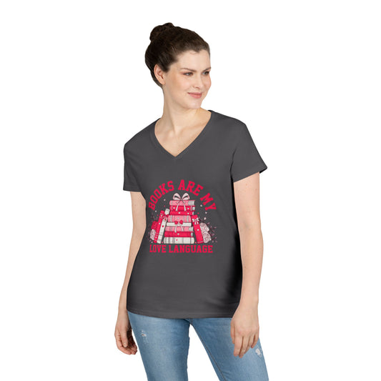 Books Are My Love Language V-Neck Tee