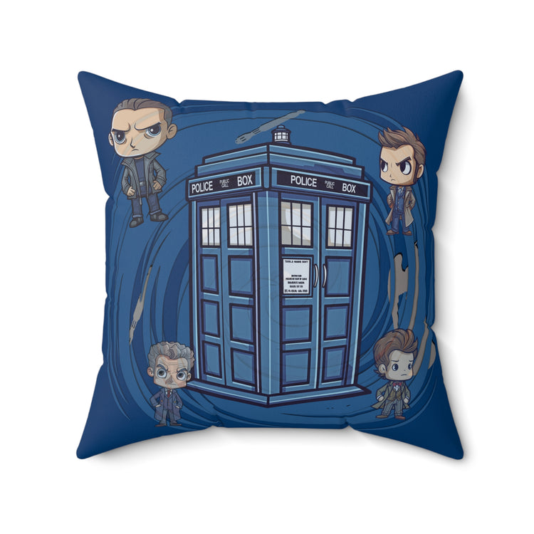 Timey Wimey Tardis Square Pillow - Fandom-Made