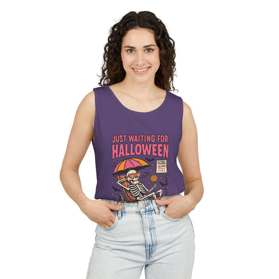 Just Waiting For Halloween Tank Top - Fandom-Made