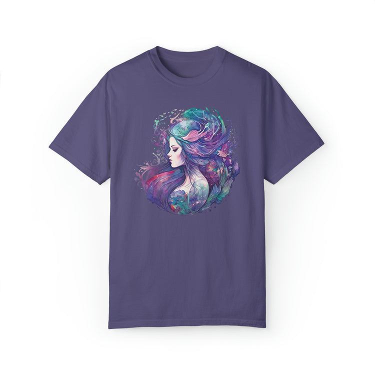 Mermaid Watercolor Unisex Garment-Dyed T-shirt