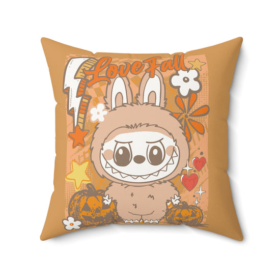 Love Fall Faux Suede Square Pillow - Fandom-Made