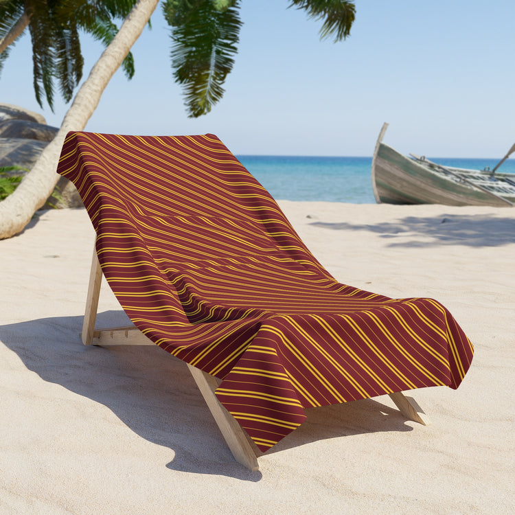 Gryffindor Stripes Beach Towel - Fandom-Made