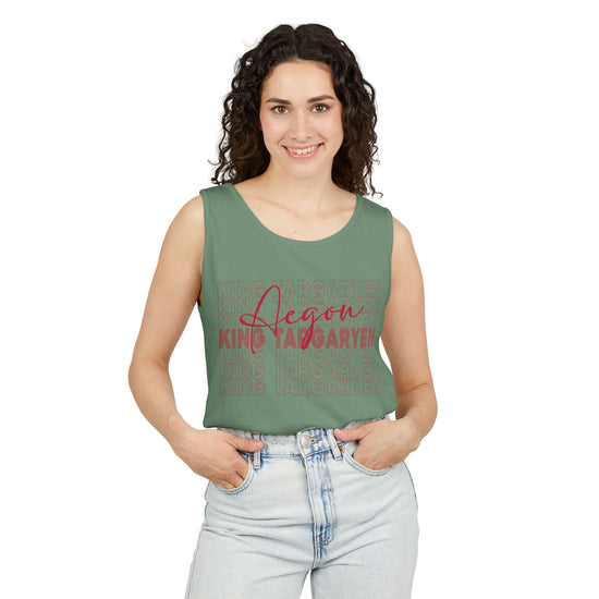 King Aegon Unisex Garment-Dyed Tank Top - Fandom-Made