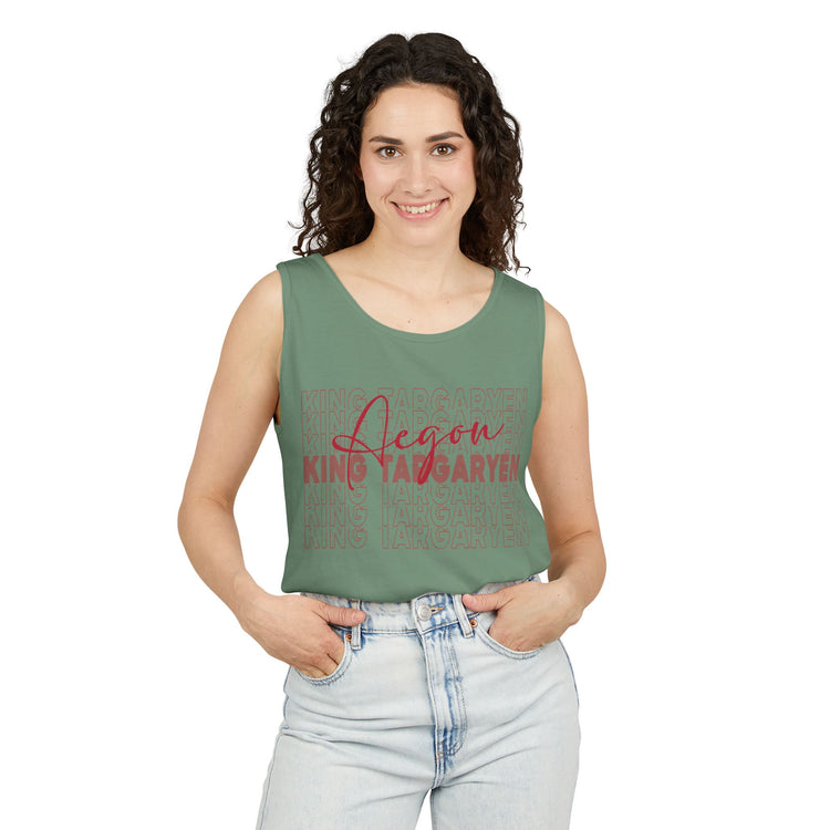 King Aegon Unisex Garment-Dyed Tank Top - Fandom-Made