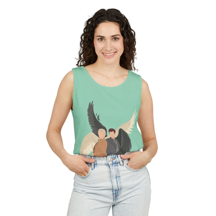 Good Omens Duo Unisex Garment-Dyed Tank Top