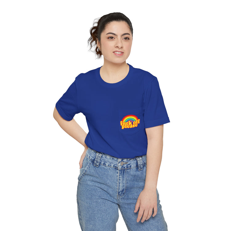 Fuck Off Please Unisex Pocket Tee - Fandom-Made