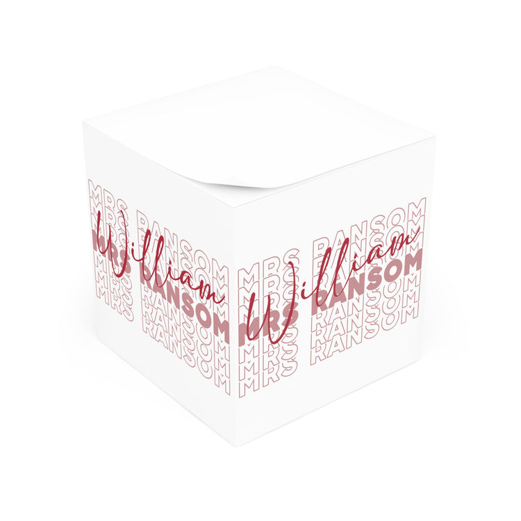 Mrs. William Ransom Note Cube - Fandom-Made